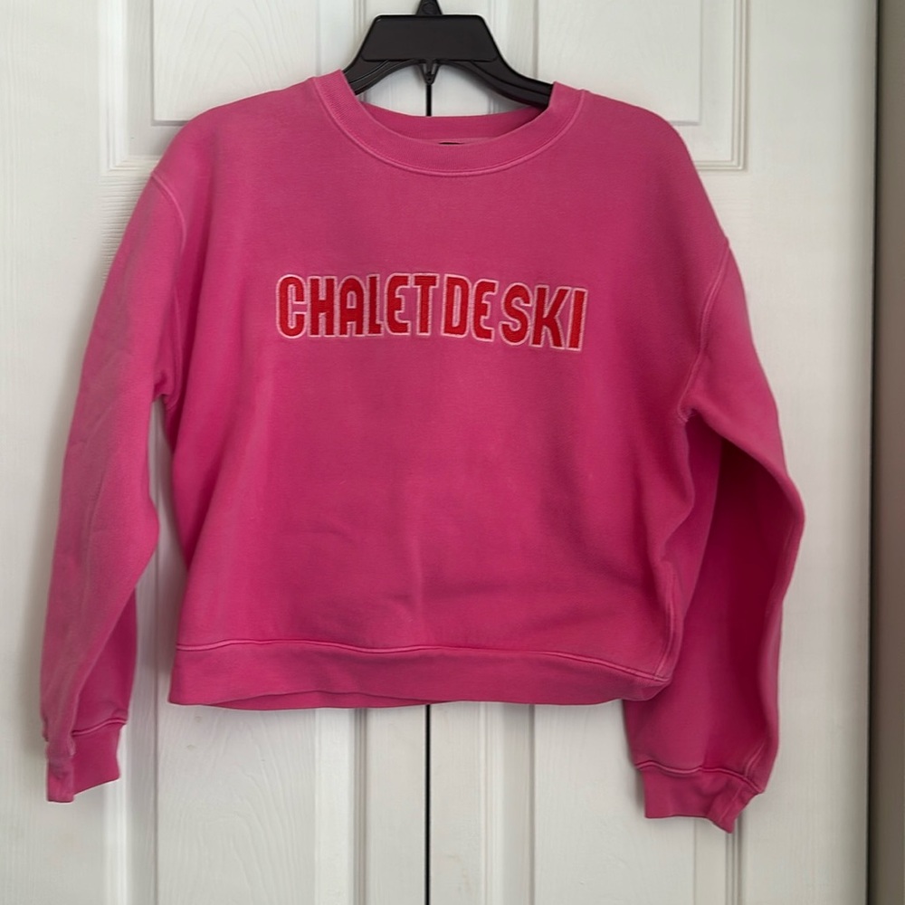 J crew Womens sweatshirt. Hot pink XS